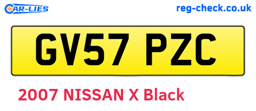 GV57PZC are the vehicle registration plates.