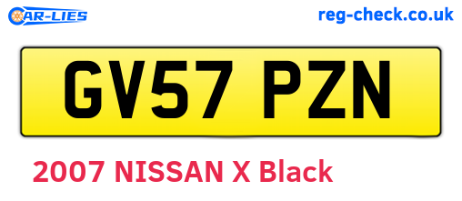 GV57PZN are the vehicle registration plates.
