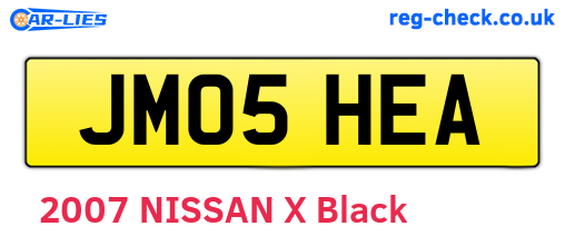 JM05HEA are the vehicle registration plates.
