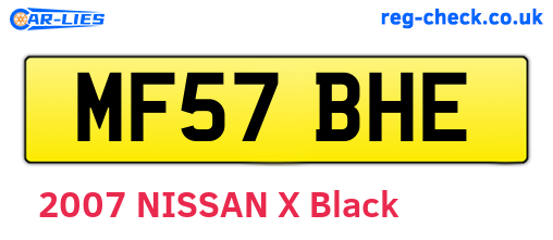 MF57BHE are the vehicle registration plates.