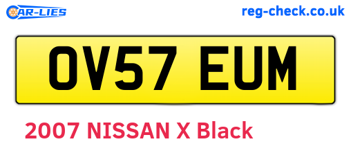 OV57EUM are the vehicle registration plates.