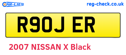 R90JER are the vehicle registration plates.