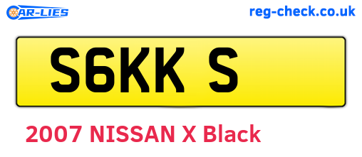 S6KKS are the vehicle registration plates.