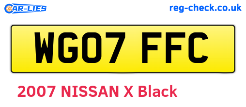 WG07FFC are the vehicle registration plates.
