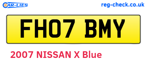 FH07BMY are the vehicle registration plates.