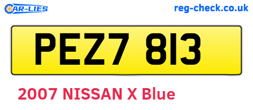 PEZ7813 are the vehicle registration plates.