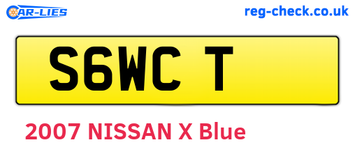 S6WCT are the vehicle registration plates.
