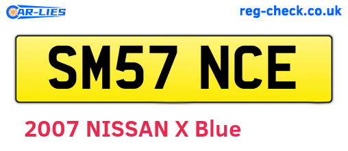 SM57NCE are the vehicle registration plates.