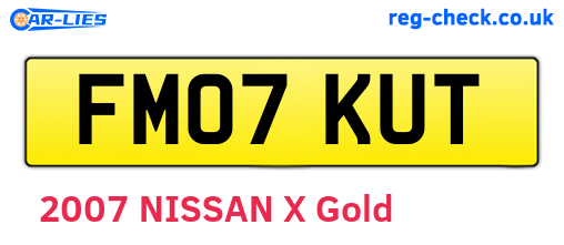 FM07KUT are the vehicle registration plates.
