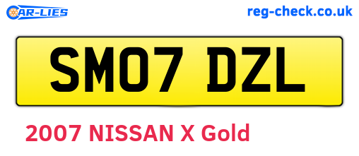 SM07DZL are the vehicle registration plates.