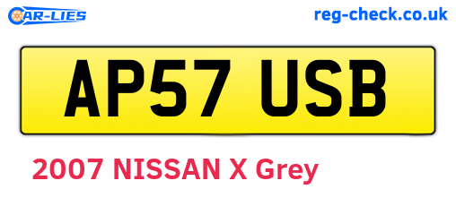 AP57USB are the vehicle registration plates.