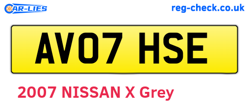 AV07HSE are the vehicle registration plates.