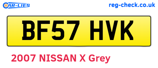 BF57HVK are the vehicle registration plates.