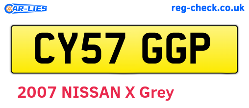 CY57GGP are the vehicle registration plates.