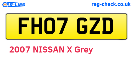 FH07GZD are the vehicle registration plates.