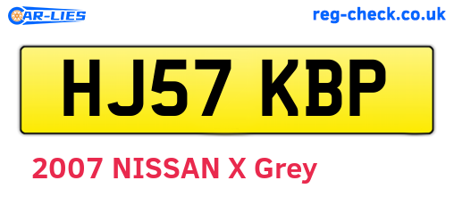 HJ57KBP are the vehicle registration plates.