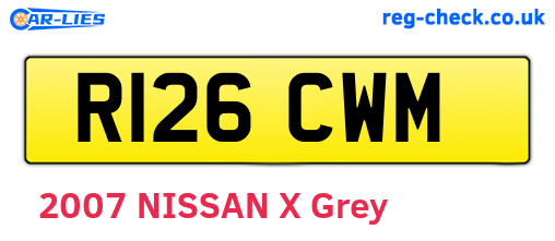 R126CWM are the vehicle registration plates.