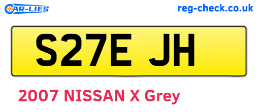 S27EJH are the vehicle registration plates.