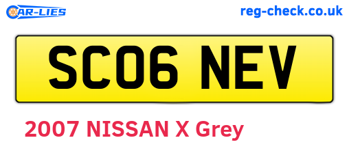 SC06NEV are the vehicle registration plates.