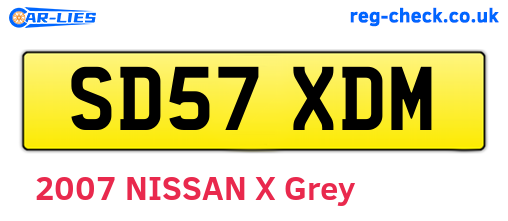 SD57XDM are the vehicle registration plates.