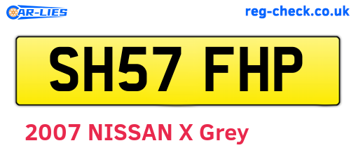 SH57FHP are the vehicle registration plates.