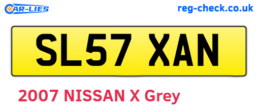 SL57XAN are the vehicle registration plates.