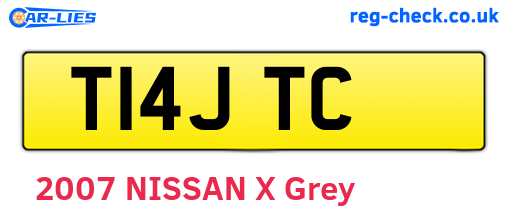 T14JTC are the vehicle registration plates.