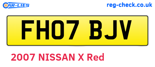 FH07BJV are the vehicle registration plates.