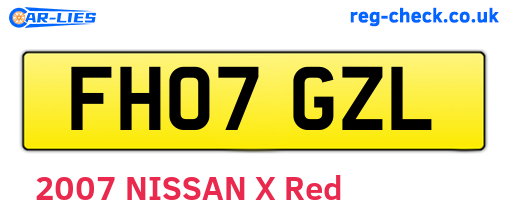 FH07GZL are the vehicle registration plates.