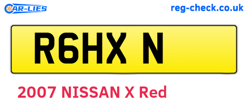 R6HXN are the vehicle registration plates.