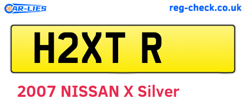 H2XTR are the vehicle registration plates.