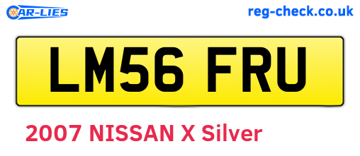 LM56FRU are the vehicle registration plates.