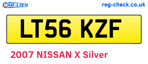 LT56KZF are the vehicle registration plates.