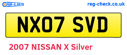 NX07SVD are the vehicle registration plates.