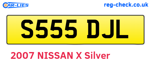 S555DJL are the vehicle registration plates.