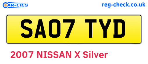 SA07TYD are the vehicle registration plates.