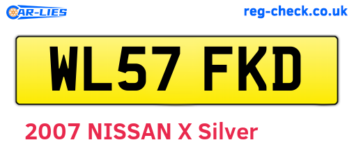 WL57FKD are the vehicle registration plates.