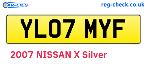 YL07MYF are the vehicle registration plates.