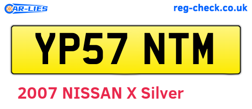 YP57NTM are the vehicle registration plates.