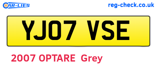 YJ07VSE are the vehicle registration plates.