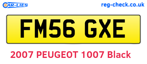 FM56GXE are the vehicle registration plates.