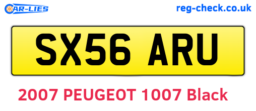 SX56ARU are the vehicle registration plates.
