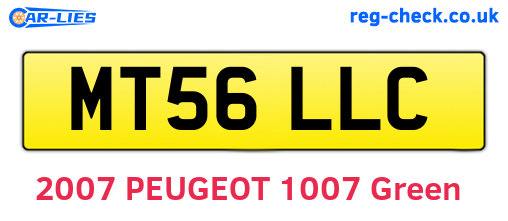 MT56LLC are the vehicle registration plates.