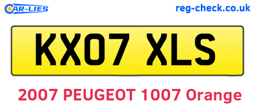 KX07XLS are the vehicle registration plates.