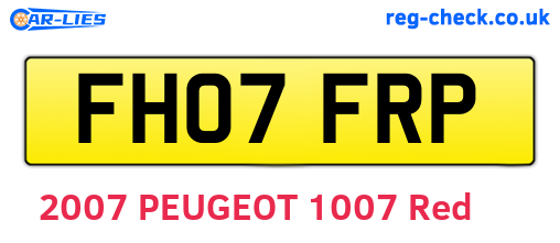 FH07FRP are the vehicle registration plates.