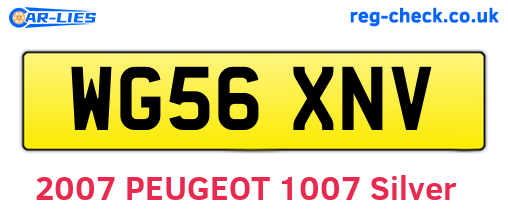 WG56XNV are the vehicle registration plates.