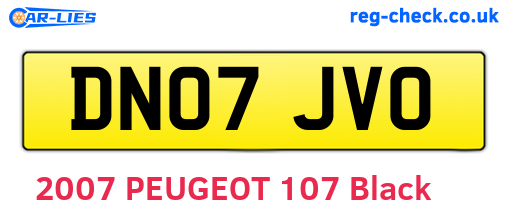 DN07JVO are the vehicle registration plates.