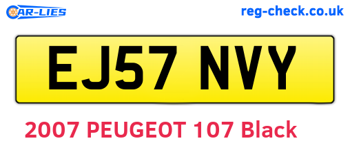 EJ57NVY are the vehicle registration plates.