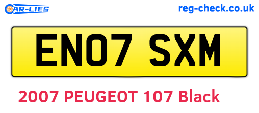 EN07SXM are the vehicle registration plates.