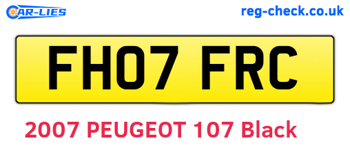 FH07FRC are the vehicle registration plates.
